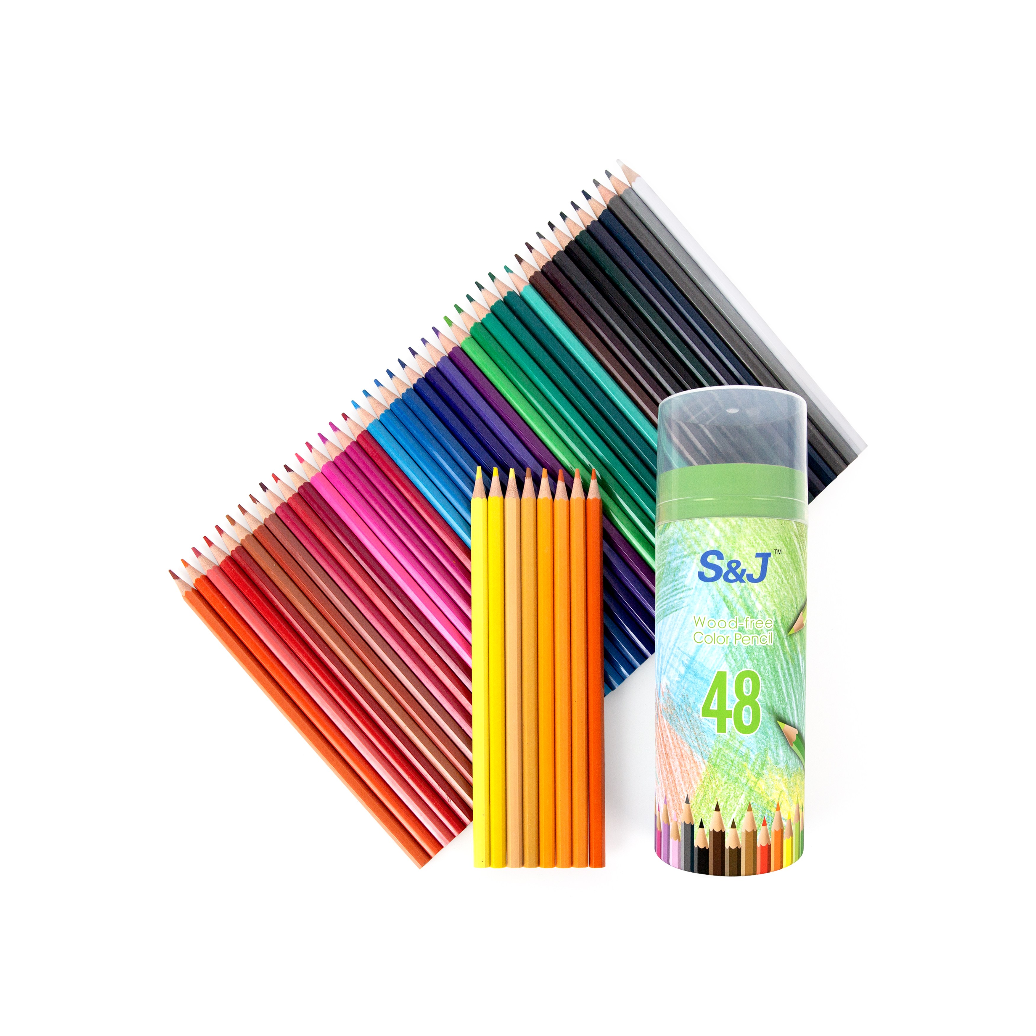 온비유 프리미엄 드로잉 색연필 17.5cm, 48색, 1개