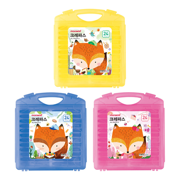 모니주 가방 크레파스 옐로우, 24색, 3개